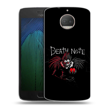 Пластиковый чехол на Motorola Moto G5s Plus с принтом Death note Тетрадь смерти