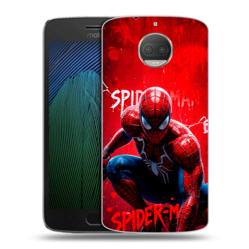 Пластиковый чехол на Motorola Moto G5s Plus с принтом Spiderman Человек паук Пластиковый чехол на Motorola Moto G5s Plus с принтом Spiderman Человек паук