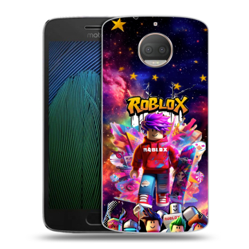 Пластиковый чехол на Motorola Moto G5s Plus с принтом Roblox Роблокс Пластиковый чехол на Motorola Moto G5s Plus с принтом Roblox Роблокс