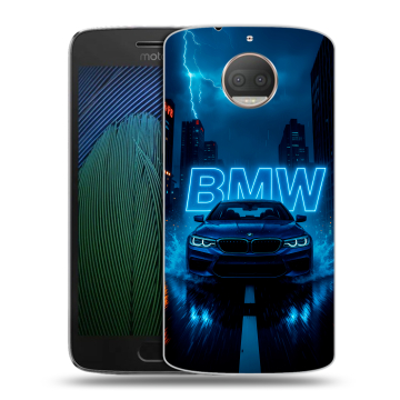 Пластиковый чехол на Motorola Moto G5s Plus с принтом BMW БМВ