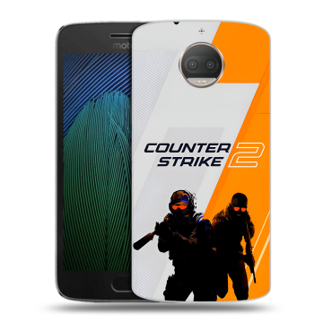 Пластиковый чехол на Motorola Moto G5s Plus с принтом Counter Strike