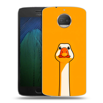 Пластиковый чехол на Motorola Moto G5s Plus с принтом Смешная утка