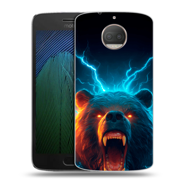 Пластиковый чехол на Motorola Moto G5s Plus с принтом Медведь