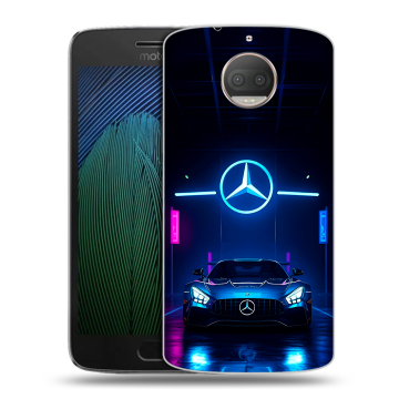 Пластиковый чехол на Motorola Moto G5s Plus с принтом Mercedes Мерседес