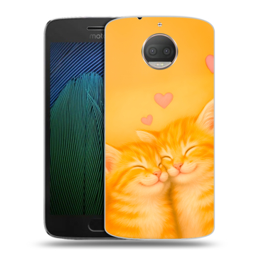 Пластиковый чехол на Motorola Moto G5s Plus с принтом Милые котята