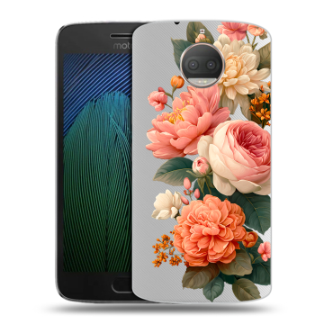 Пластиковый чехол на Motorola Moto G5s Plus с принтом цветы