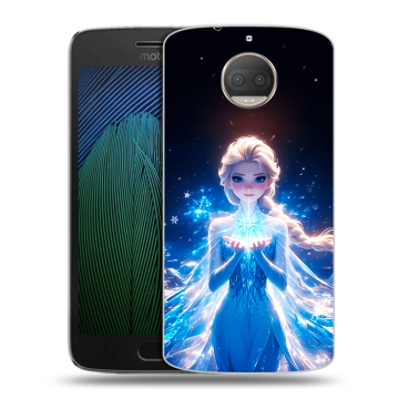 Пластиковый чехол на Motorola Moto G5s Plus с принтом Холодное сердце Frozen