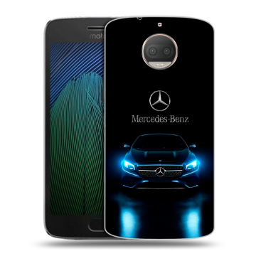 Пластиковый чехол на Motorola Moto G5s Plus с принтом Mercedes Мерседес