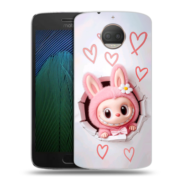 Пластиковый чехол на Motorola Moto G5s Plus с принтом Labubu Лабубу