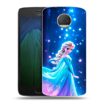 Пластиковый чехол на Motorola Moto G5s Plus с принтом Холодное сердце Frozen