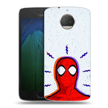 Пластиковый чехол на Motorola Moto G5s Plus с принтом Spiderman Человек паук