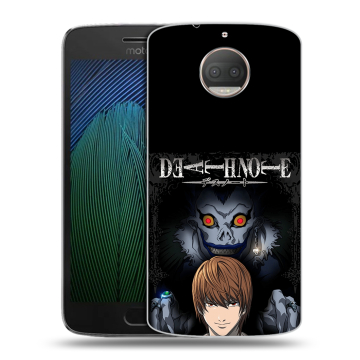 Пластиковый чехол на Motorola Moto G5s Plus с принтом Death note Тетрадь смерти