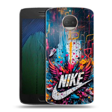 Пластиковый чехол на Motorola Moto G5s Plus с принтом Nike Найк