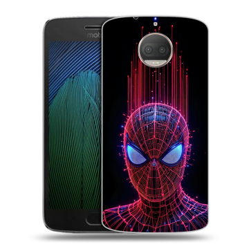 Пластиковый чехол на Motorola Moto G5s Plus с принтом Spiderman Человек паук