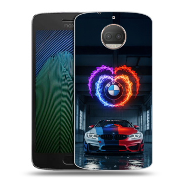 Пластиковый чехол на Motorola Moto G5s Plus с принтом BMW БМВ