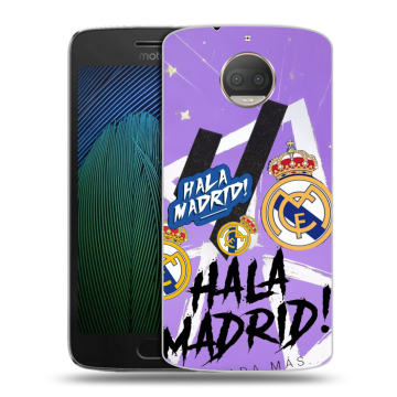 Пластиковый чехол на Motorola Moto G5s Plus с принтом Real Madrid Реал Мадрид