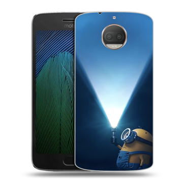 Пластиковый чехол на Motorola Moto G5s Plus с принтом Миньоны