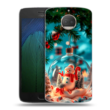 Пластиковый чехол на Motorola Moto G5s Plus с принтом Новый год