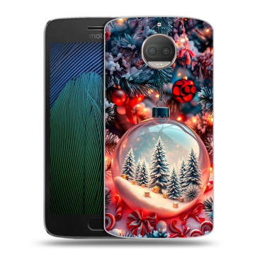 Пластиковый чехол на Motorola Moto G5s Plus с принтом Новый год