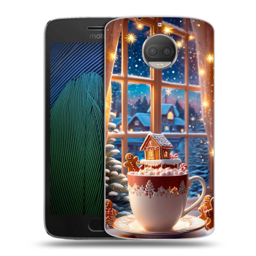 Пластиковый чехол на Motorola Moto G5s Plus с принтом Новый год