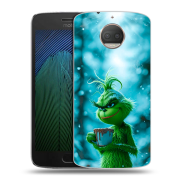 Пластиковый чехол на Motorola Moto G5s Plus с принтом Новый год гринч