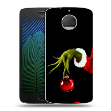 Пластиковый чехол на Motorola Moto G5s Plus с принтом Новый год Гринч