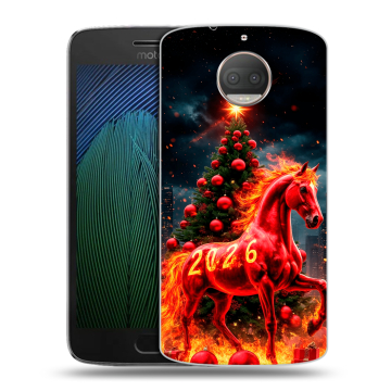 Пластиковый чехол на Motorola Moto G5s Plus с принтом Новый год