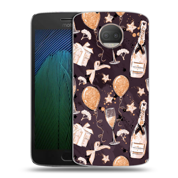 Пластиковый чехол на Motorola Moto G5s Plus с принтом Новый год