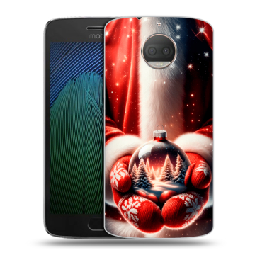 Пластиковый чехол на Motorola Moto G5s Plus с принтом Новый год