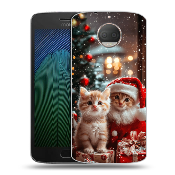 Пластиковый чехол на Motorola Moto G5s Plus с принтом Новый год