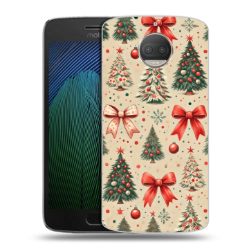 Пластиковый чехол на Motorola Moto G5s Plus с принтом Новый год