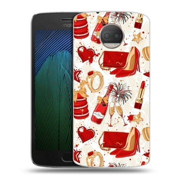 Пластиковый чехол на Motorola Moto G5s Plus с принтом Новый год