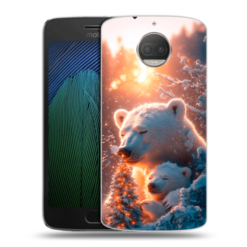 Пластиковый чехол на Motorola Moto G5s Plus с принтом Новый год