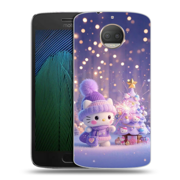 Пластиковый чехол на Motorola Moto G5s Plus с принтом Новый год