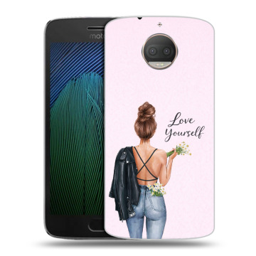 Пластиковый чехол на Motorola Moto G5s Plus с принтом женский