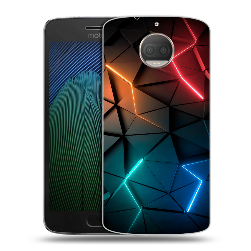 Пластиковый чехол на Motorola Moto G5s Plus с принтом Абстракция неон Пластиковый чехол на Motorola Moto G5s Plus с принтом Абстракция неон