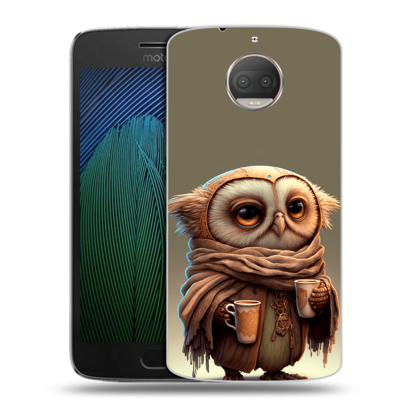 Пластиковый чехол на Motorola Moto G5s Plus с принтом Сова Пластиковый чехол на Motorola Moto G5s Plus с принтом Сова