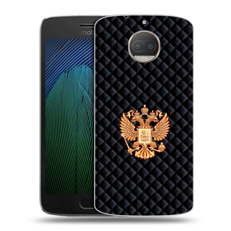 Пластиковый чехол на Motorola Moto G5s Plus с принтом Герб России принт Пластиковый чехол на Motorola Moto G5s Plus с принтом Герб России принт