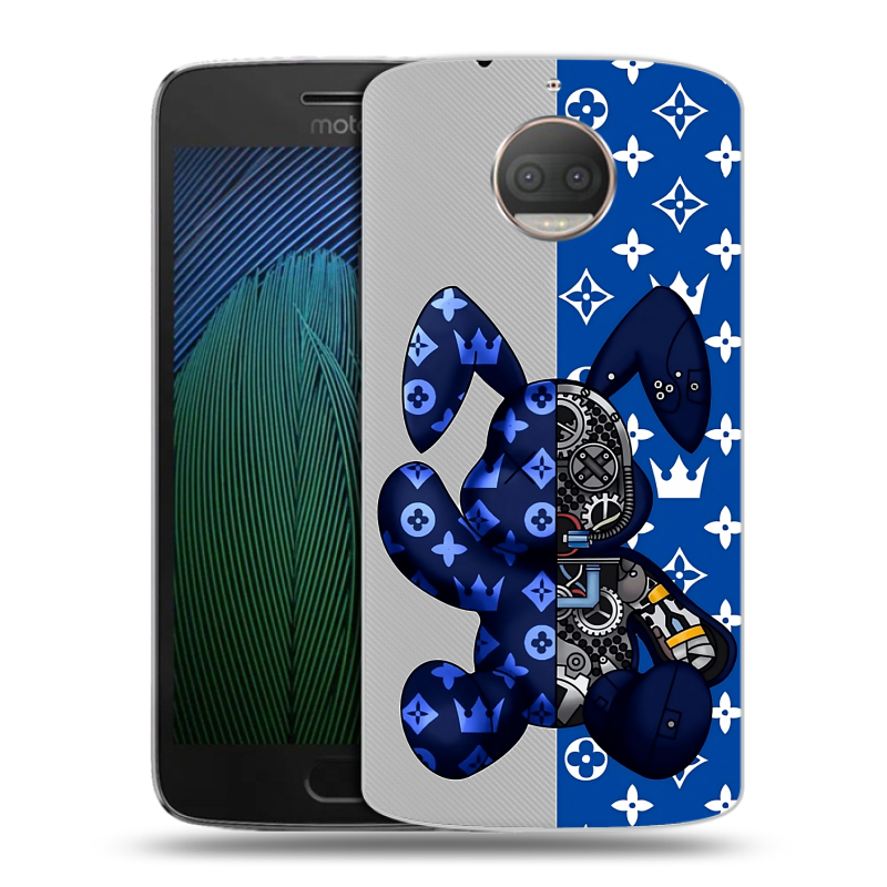 Пластиковый чехол на Motorola Moto G5s Plus с принтом Луи робот Пластиковый чехол на Motorola Moto G5s Plus с принтом Луи робот