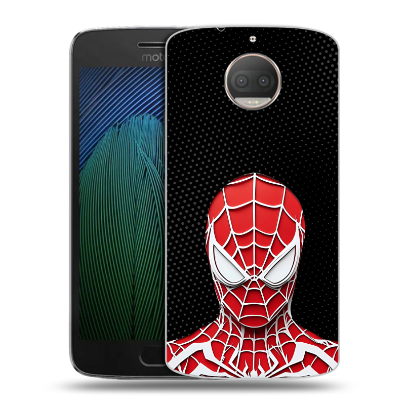 Пластиковый чехол на Motorola Moto G5s Plus с принтом человек паук spiderman Пластиковый чехол на Motorola Moto G5s Plus с принтом человек паук spiderman