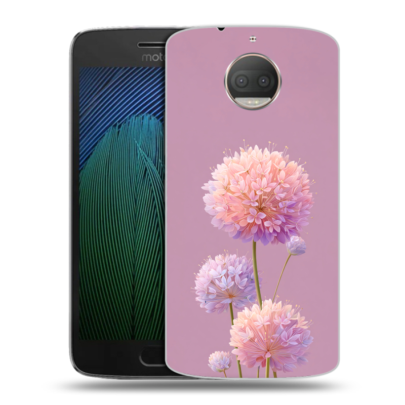 Пластиковый чехол на Motorola Moto G5s Plus с принтом Цветы Пластиковый чехол на Motorola Moto G5s Plus с принтом Цветы