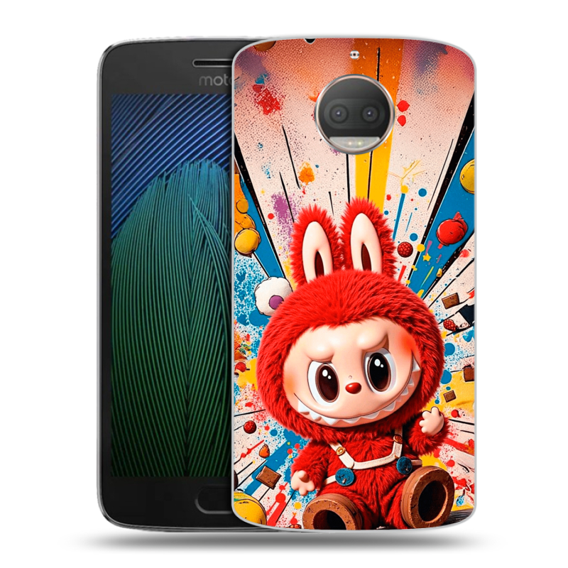 Пластиковый чехол на Motorola Moto G5s Plus с принтом Labubu Лабубу Пластиковый чехол на Motorola Moto G5s Plus с принтом Labubu Лабубу