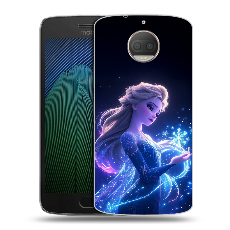 Пластиковый чехол на Motorola Moto G5s Plus с принтом Холодное сердце Frozen Пластиковый чехол на Motorola Moto G5s Plus с принтом Холодное сердце Frozen