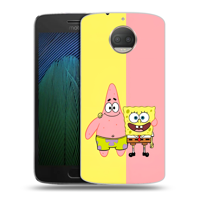 Пластиковый чехол на Motorola Moto G5s Plus с принтом Спанч боб Спанчбоб Пластиковый чехол на Motorola Moto G5s Plus с принтом Спанч боб Спанчбоб