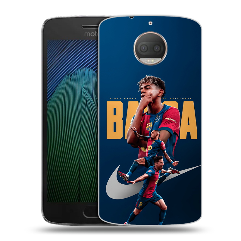 Пластиковый чехол на Motorola Moto G5s Plus с принтом Барселона Barca Yamal Пластиковый чехол на Motorola Moto G5s Plus с принтом Барселона Barca Yamal