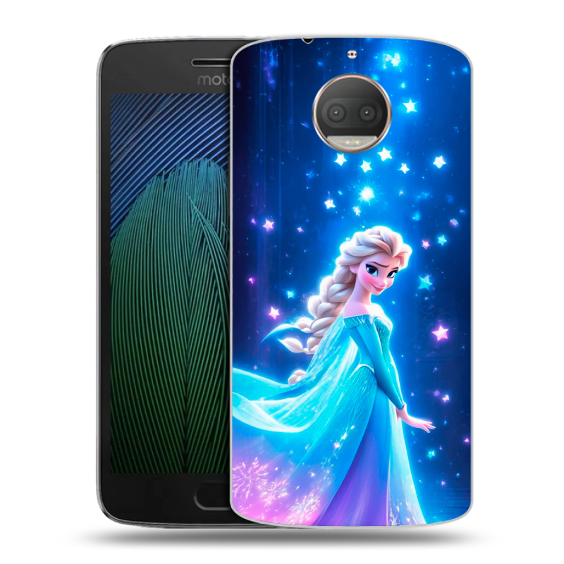 Пластиковый чехол на Motorola Moto G5s Plus с принтом Холодное сердце Frozen Пластиковый чехол на Motorola Moto G5s Plus с принтом Холодное сердце Frozen