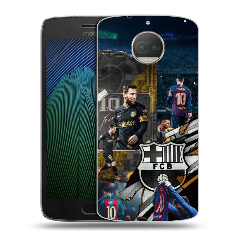 Пластиковый чехол на Motorola Moto G5s Plus с принтом Messi Barcelona Пластиковый чехол на Motorola Moto G5s Plus с принтом Messi Barcelona