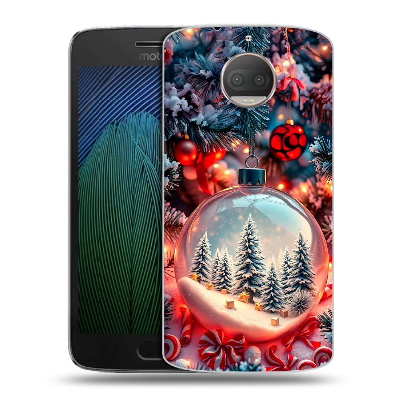 Пластиковый чехол на Motorola Moto G5s Plus с принтом Новый год Пластиковый чехол на Motorola Moto G5s Plus с принтом Новый год