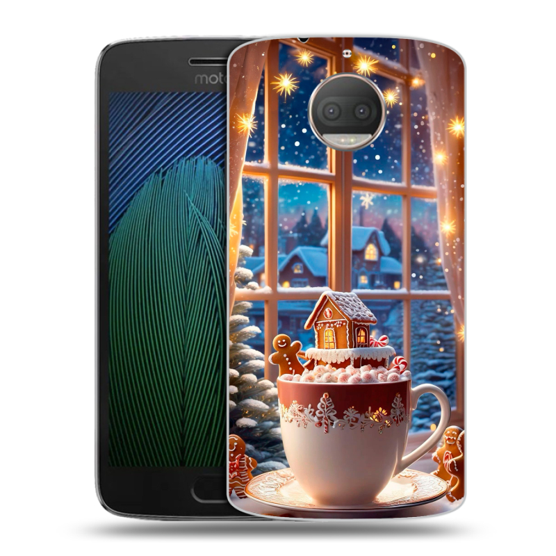 Пластиковый чехол на Motorola Moto G5s Plus с принтом Новый год Пластиковый чехол на Motorola Moto G5s Plus с принтом Новый год