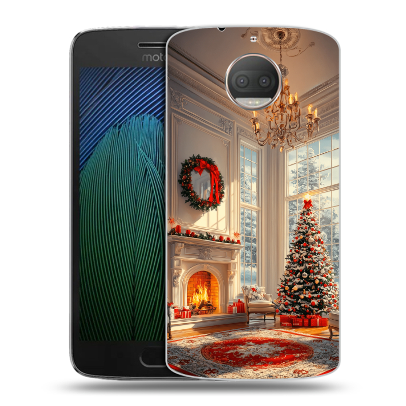 Пластиковый чехол на Motorola Moto G5s Plus с принтом Новый год Пластиковый чехол на Motorola Moto G5s Plus с принтом Новый год